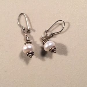 Silpada Sterling Pearl Earrings
